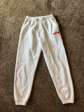 White Fox With Love In The Moment Sweatpants Grey Marle Size S